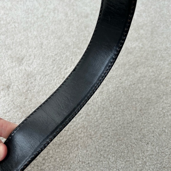 Maxmara Black Leather waist  Belt - Picture 6 of 12